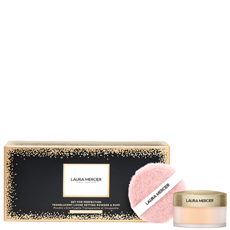Laura Mercier Set For Perfection Translucent Loose Setting Powder & Puff Translucent Honey (Limited Edition) 29g เซ็ตแป้งสี Honey มาพร้อมพัฟซิกเนเจอร์ในแพ็คเกจลิมิเต็ดอิดิชั่นสุดหรู